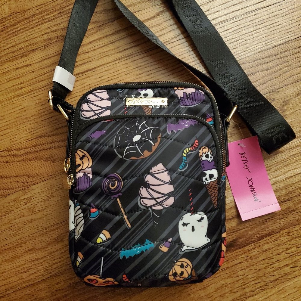 NWT Betsey Johnson Quilted "Spooky" Crossbody Bag | Halloween Purse | BM28135